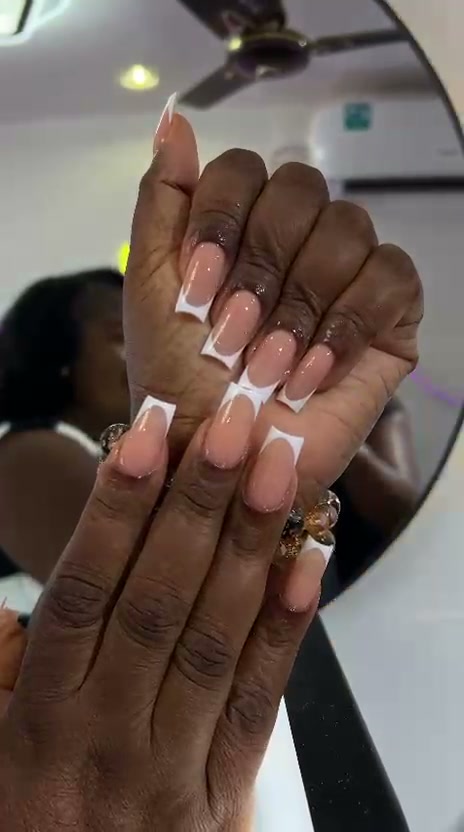 Artistic nail design with color accent